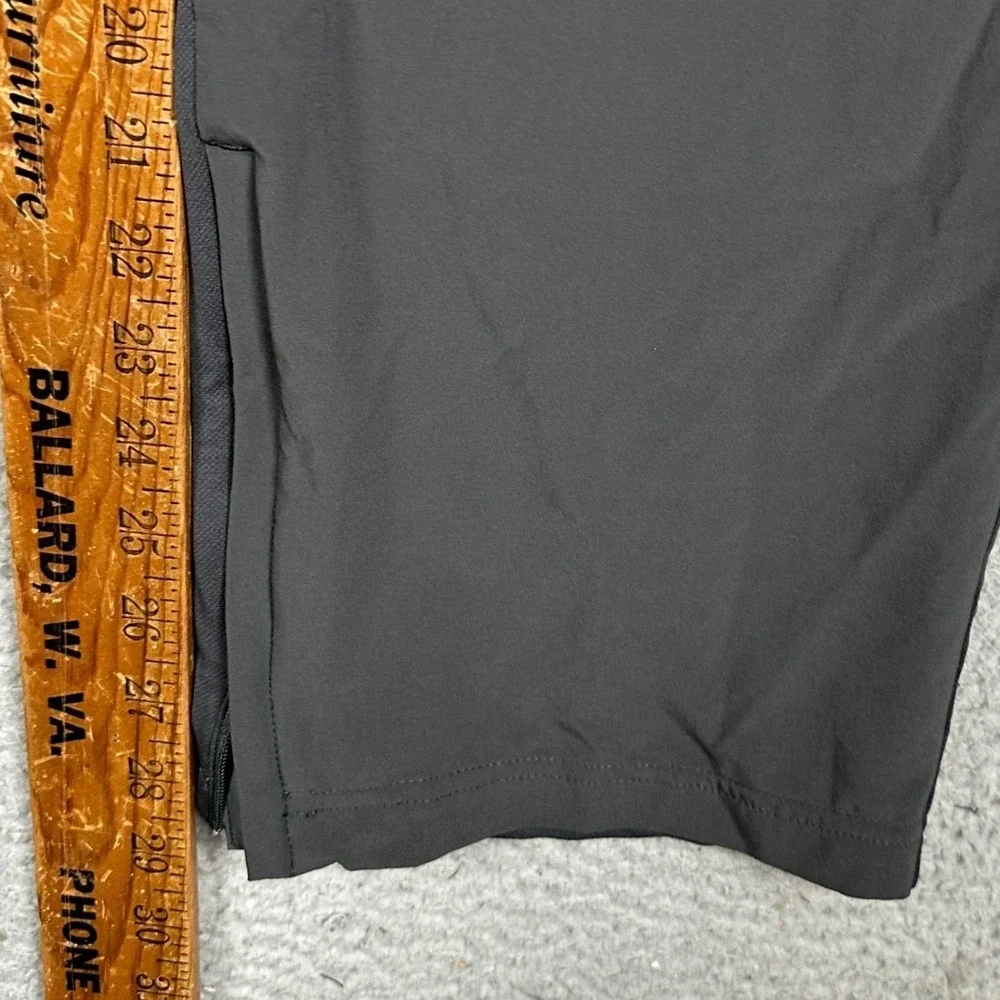 Second Skin Pants Mens Large Dark Grey Athletic Training Ankle Zip Stretch Waist